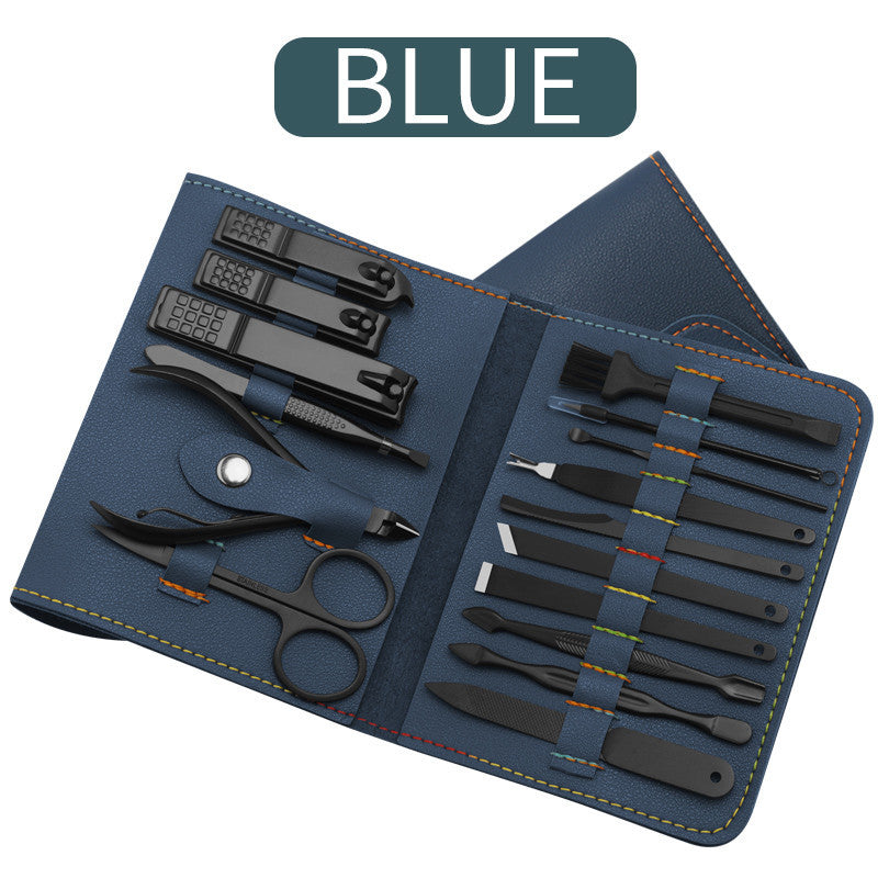 16-Piece Nail & Grooming Kit with Bag – Clippers, Trimmers, & More