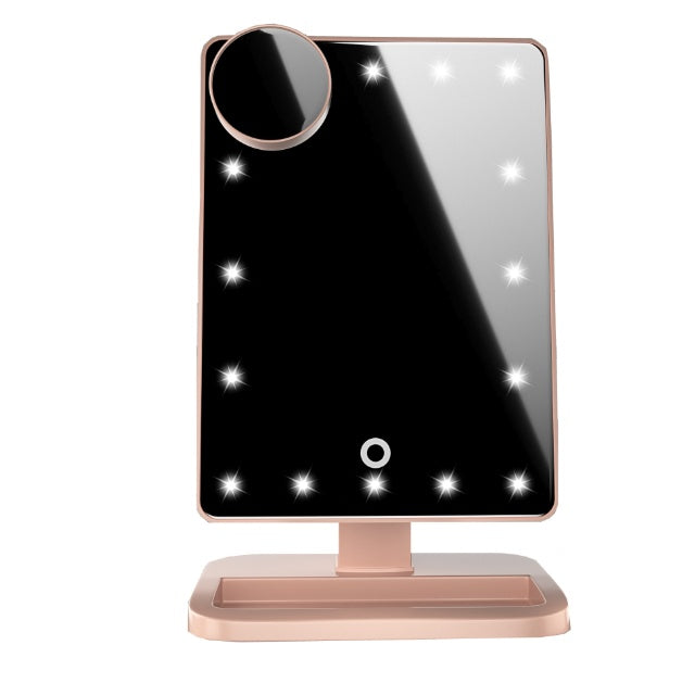 All-in-One Makeup Mirror: LED Lights, 10X Magnification & Bluetooth Speaker