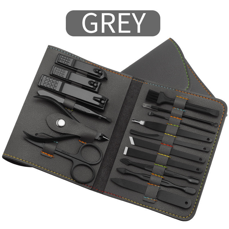 16-Piece Nail & Grooming Kit with Bag – Clippers, Trimmers, & More