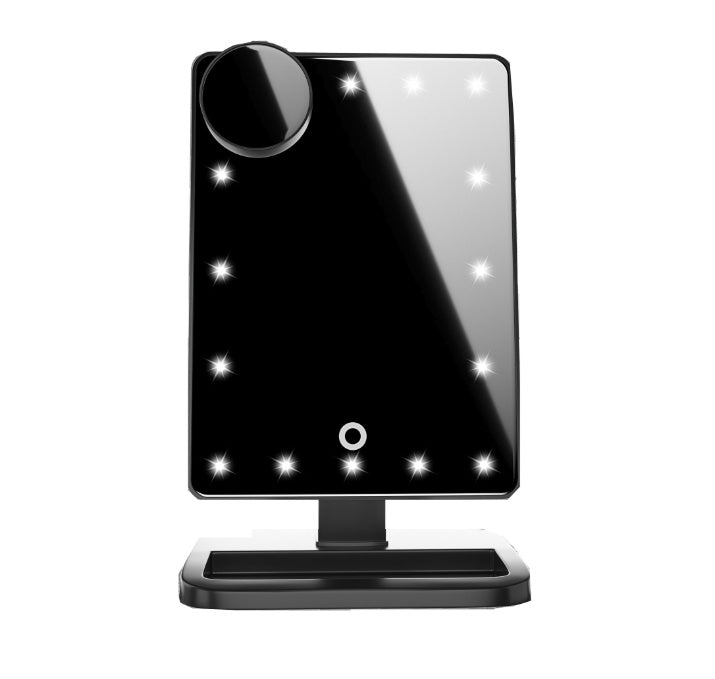 All-in-One Makeup Mirror: LED Lights, 10X Magnification & Bluetooth Speaker