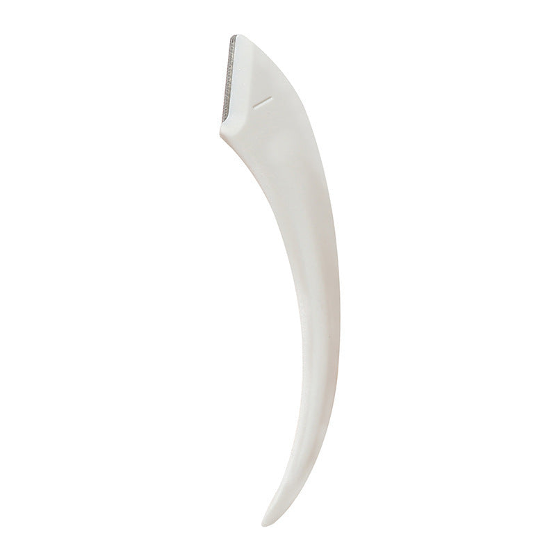 Eyebrow Trimming Knife with Comb – Curved Moon Design