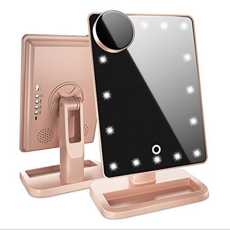 All-in-One Makeup Mirror: LED Lights, 10X Magnification & Bluetooth Speaker