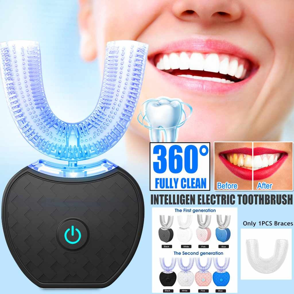 360° Waterproof Electric Toothbrush – U-Shape Design, USB Charging